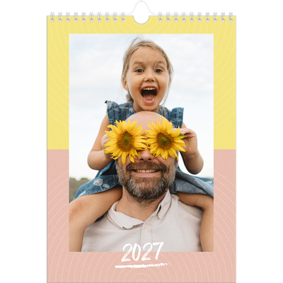 Calendário fotográfico A4 — Cor e padrão [capa]