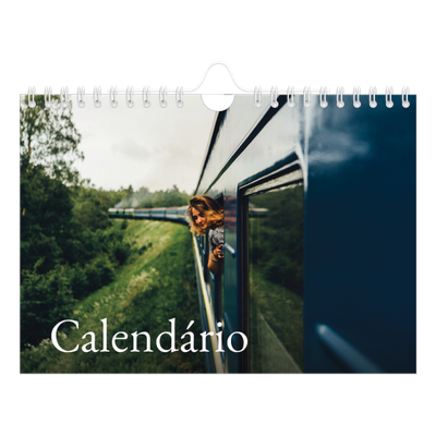Calendário A5 horizontal — Serifa simples [capa]
