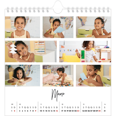 Calendário quadrado — Arranjos fotográficos [Março]