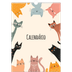 Calendário A3 — Patas de gato e rabiscos [capa]