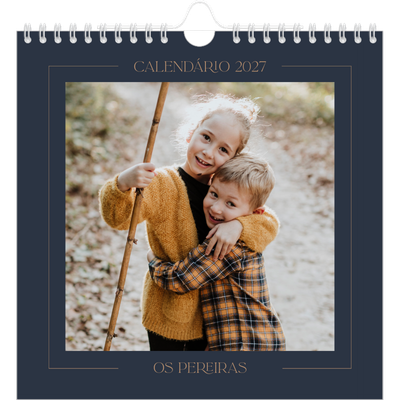 Calendário quadrado — Azul da Prússia [capa]