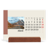 Calendário de mesa com suporte em madeira - horizontal  — Vistas do mundo [Abril]