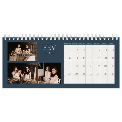 Calendários de mesa — Ardósia e serifas [Fevereiro]