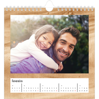 Calendário quadrado — Madeira [Fevereiro]