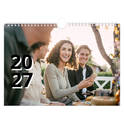 Calendário A4 horizontal — Estilo de carta [capa]