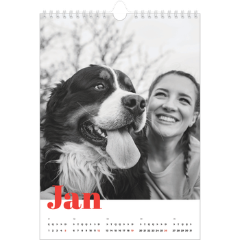 Calendário fotográfico A4 — Um ano audacioso
