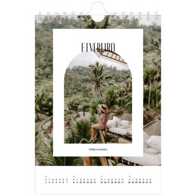 Calendário A5 — O arco aberto [Fevereiro]