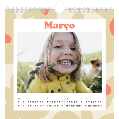 Calendário quadrado — Jogar com o padrão [Março]