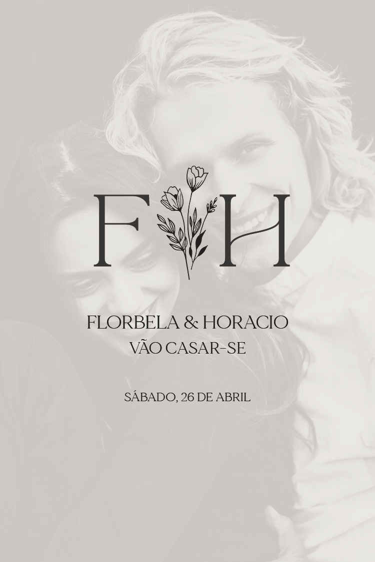 Convites — Iniciais em flor
