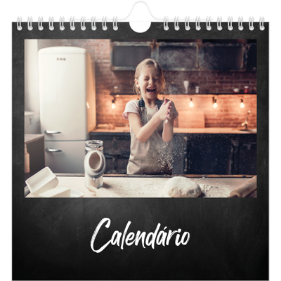 Calendário quadrado — Estilo de quadro-negro [capa]
