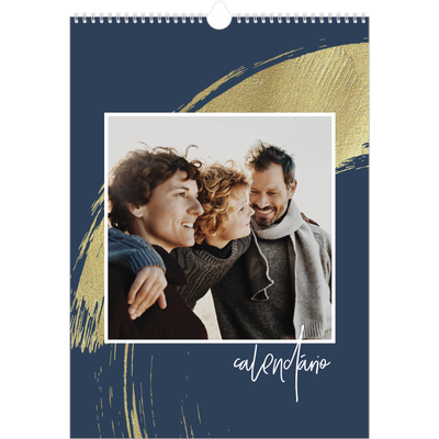 Calendário A3 — Fundos com pincel dourado [capa]