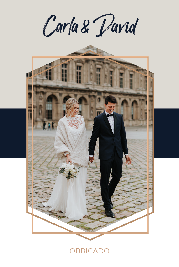 Cartões de agradecimento — Fita preta