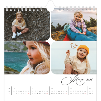 Calendário quadrado — Instantâneos e escrita [Março]