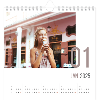 Calendário fotográfico quadrado — Número de meses