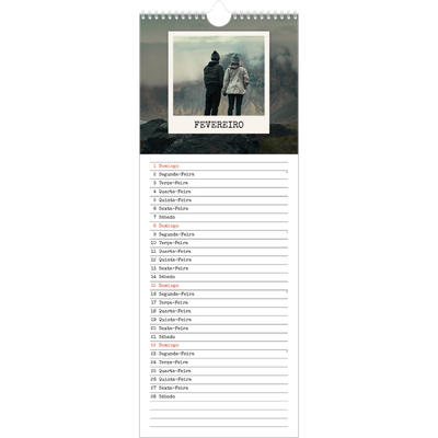 Calendário fino  — A edição de retrato [Fevereiro]
