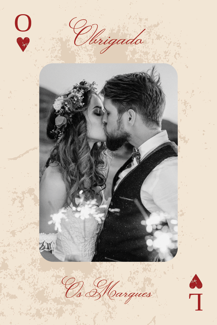 Cartões de agradecimento — Ás de copas