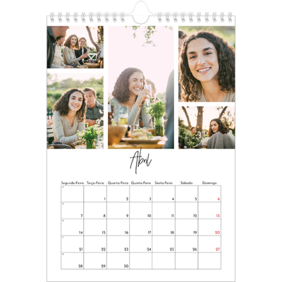Calendário fotográfico A4 — Arranjos fotográficos [Abril]
