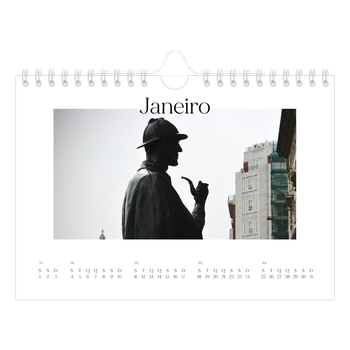 Calendário de Fotografias A5 Paisagem — O meu diário de viagem