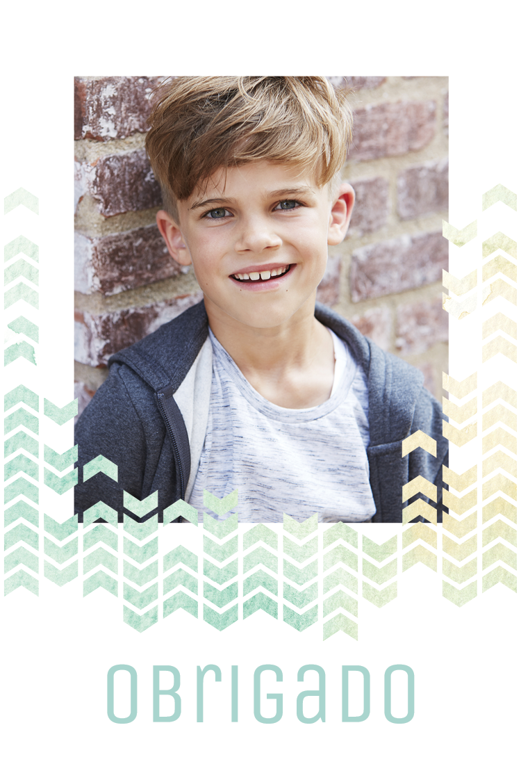 Cartões de agradecimento — Chuva geométrica