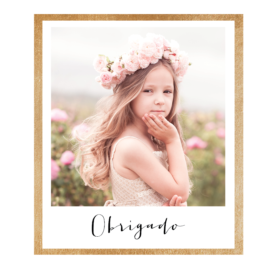 Cartões de agradecimento — Na moldura