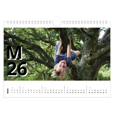 Calendário A4 horizontal — Estilo de carta [capa]