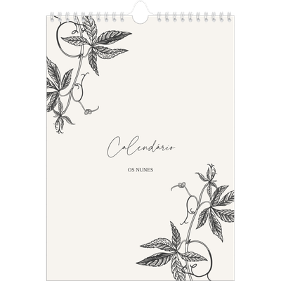 Calendário fotográfico A4 — Tinta e hera [capa]