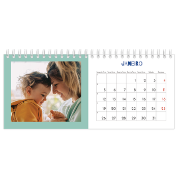 Calendário de Fotografias de Mesa — Divertido e colorido
