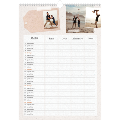 Agenda familiar A3 — Planificador artesanal - Familia de 4 [capa]