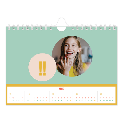 Calendário A5 horizontal — Brilhante e bonito [capa]