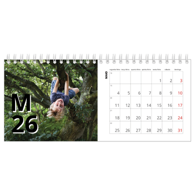 Calendários de mesa — Estilo de carta [capa]
