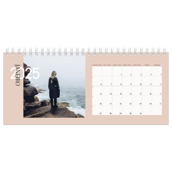 Calendário de Fotografias de Mesa — Texto sobreposto