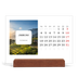 Calendário de mesa com suporte em madeira - horizontal  — A história completa [Janeiro]