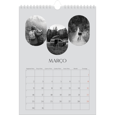 Calendário fotográfico A4 — A estrada aberta [Março]