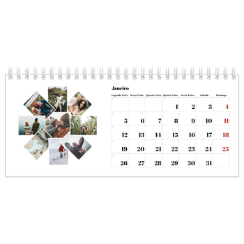 Calendário de Fotografias de Mesa — Formas de colagem