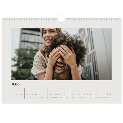Calendário A3 Horizontal — Marfim simples [capa]