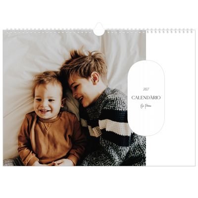 Calendário de família horizontal A3 — Planificador de planos - Família de 5 [capa]