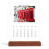 Calendário de mesa com suporte em madeira - vertical  — O meu diário de viagem [Fevereiro]
