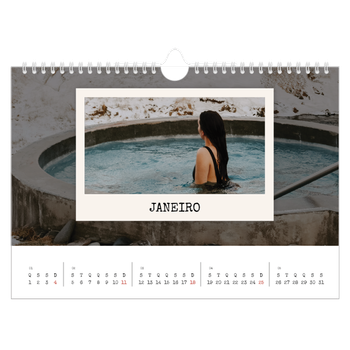 Calendário de Fotografias A4 Paisagem — A edição de retrato