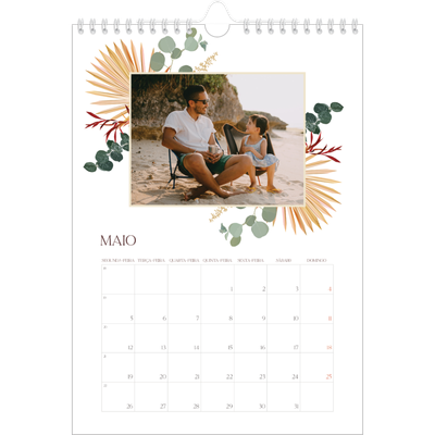 Calendário fotográfico A4 — Boho [capa]