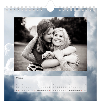 Calendário quadrado — Paisagem de nuvens [Março]