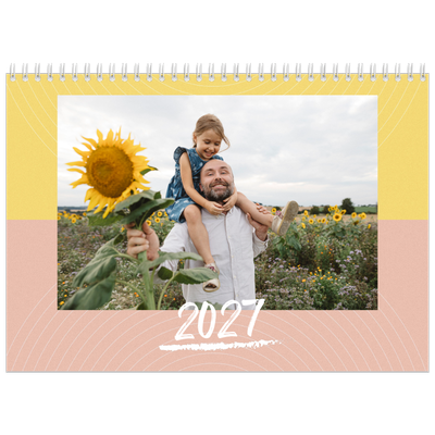 Calendário A4 duplo — Cor e padrão [capa]