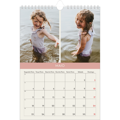 Calendário fotográfico A4 — Capítulos pastel [capa]