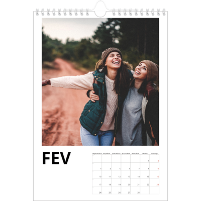 Calendário fotográfico A4 — White space [Fevereiro]