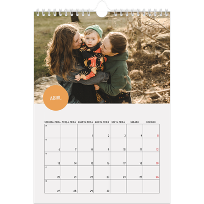 Calendário fotográfico A4 — Autocolante de fotografia [Abril]