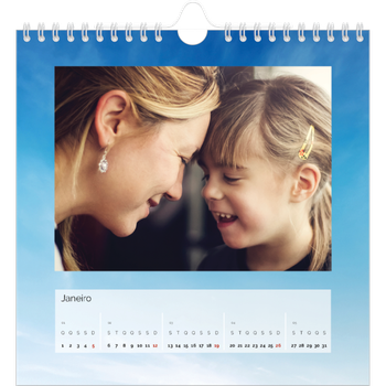 Calendário fotográfico quadrado — Paisagem de nuvens