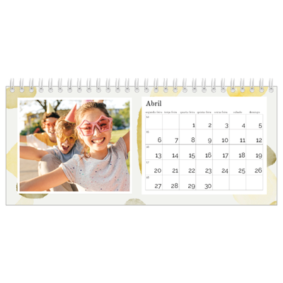 Calendários de mesa — Manchas de aquarela [Abril]