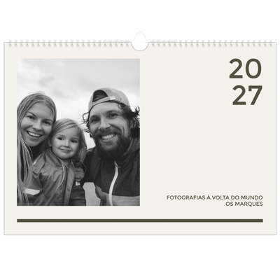 Calendário A3 Horizontal — Contemporâneo arrojado [capa]