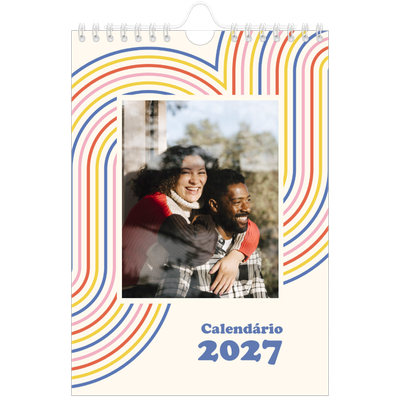 Calendário A5 — Linhas retro [capa]