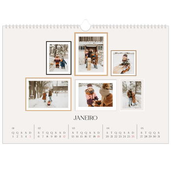 Calendário fotográfico horizontal A3 — Galeria de fotografias de parede