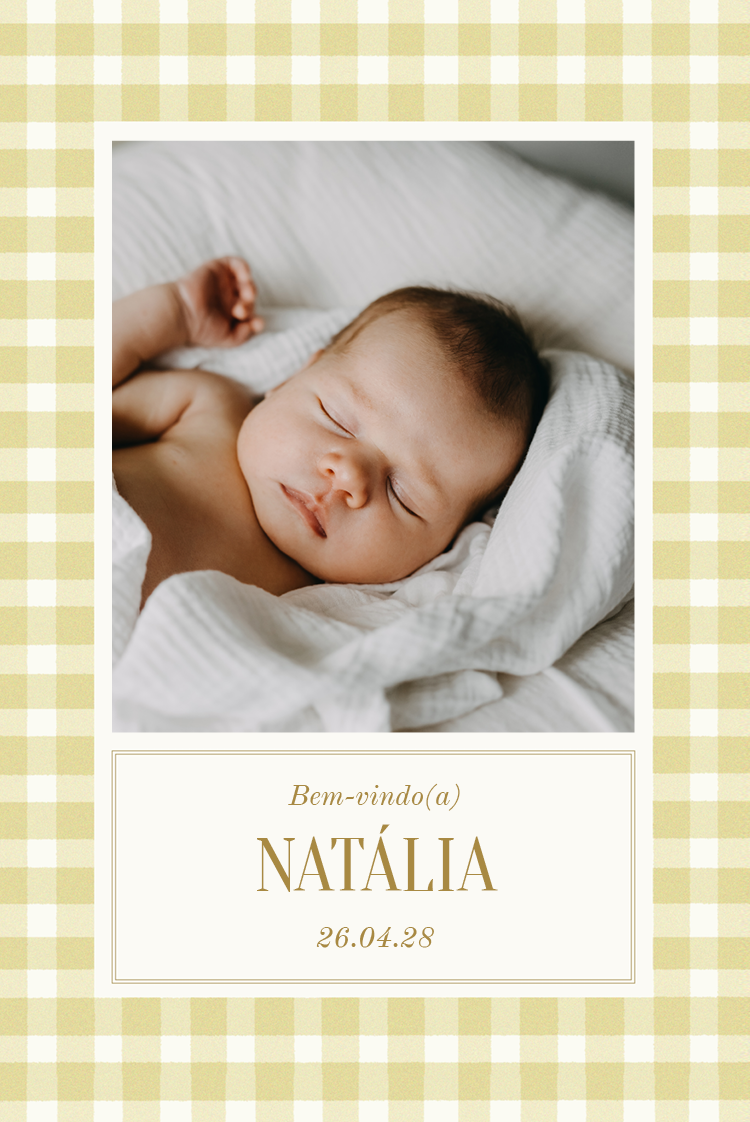 Convites — Gingham em favo de mel